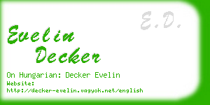 evelin decker business card